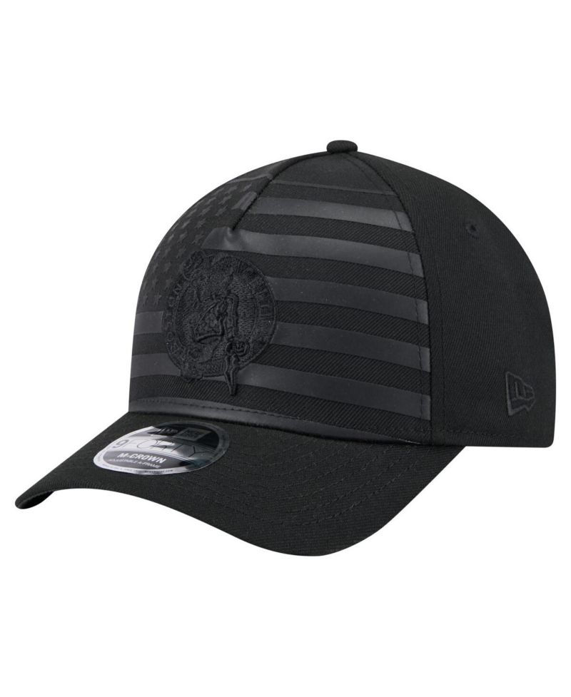 Men's Black Boston Celtics Game Day Flag A-Frame 9FORTY Adjustable Hat