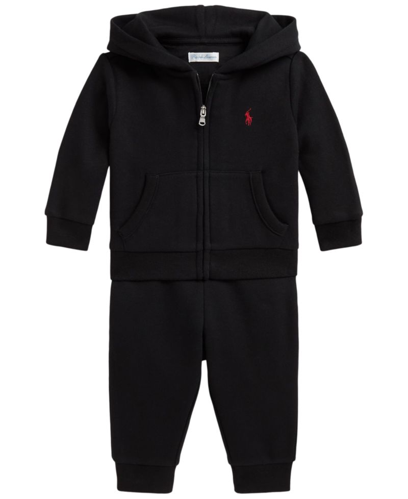 Baby Boys' Hooded Long-Sleeve Full-Zip Hoodie and Pants, 2-Piece Set