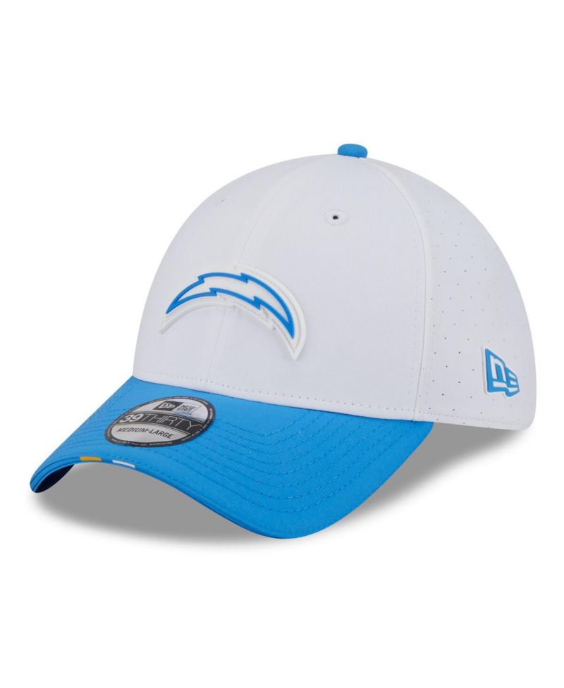 Men's White/Powder Blue Los Angeles Chargers 2025 NFL Training Camp 39THIRTY Flex Hat