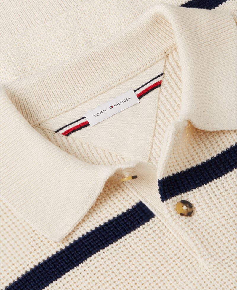 Men's Waffle Structure Rugby Sweater