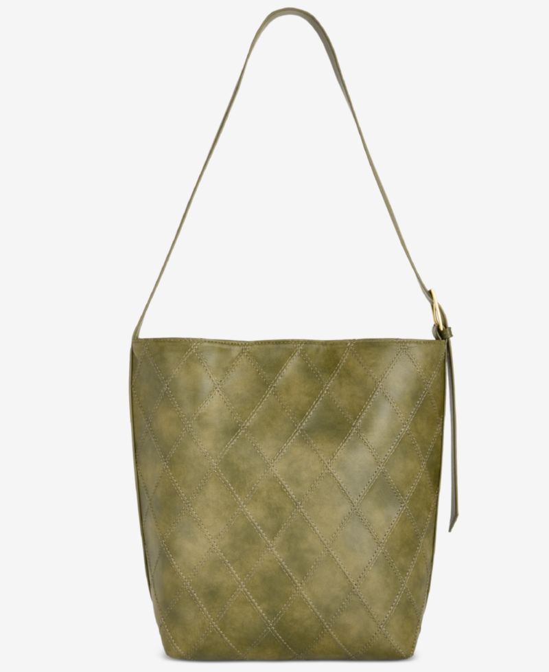 Diamond Quilted Bucket Bag