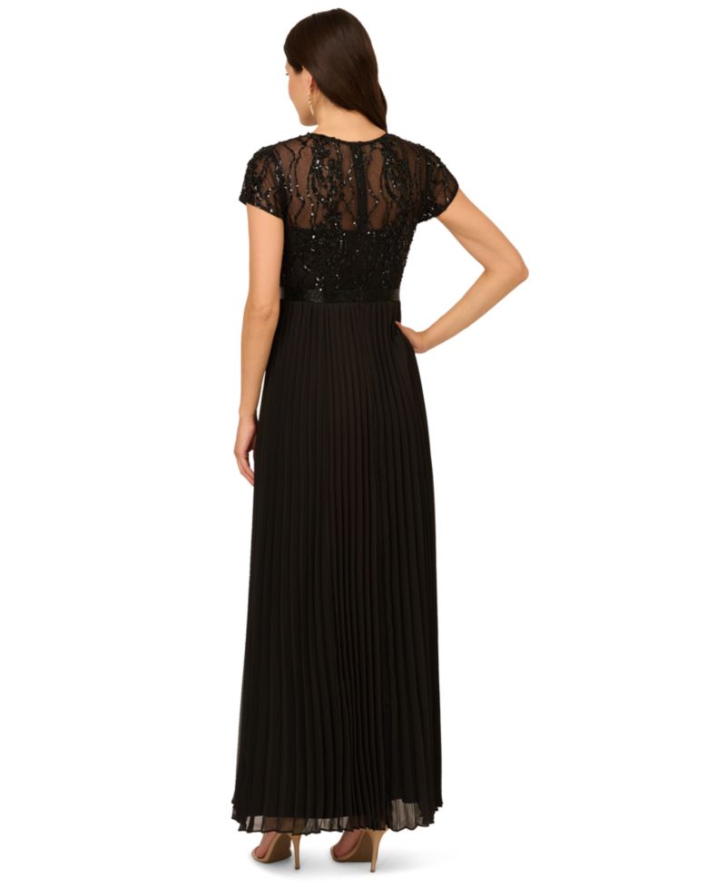 Women's Bead Pleat Long Dress
