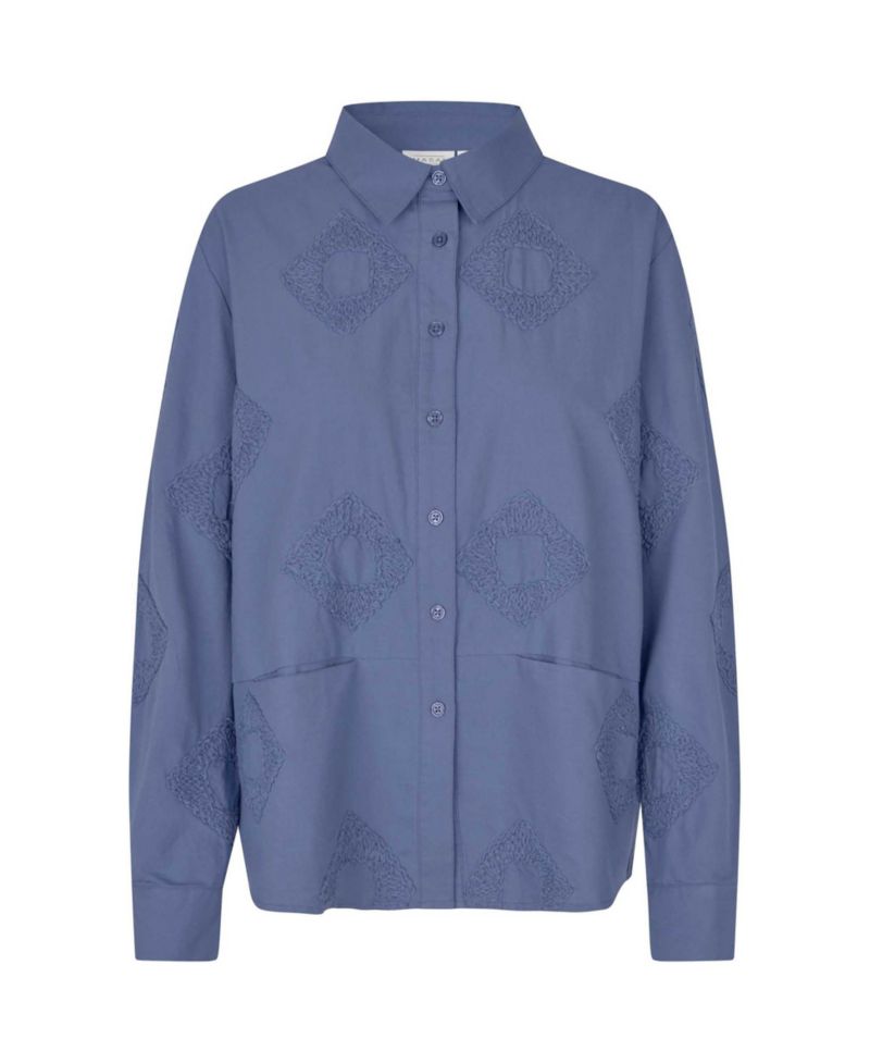 Women's 100% Cotton Long Sleeve Collared Shirt