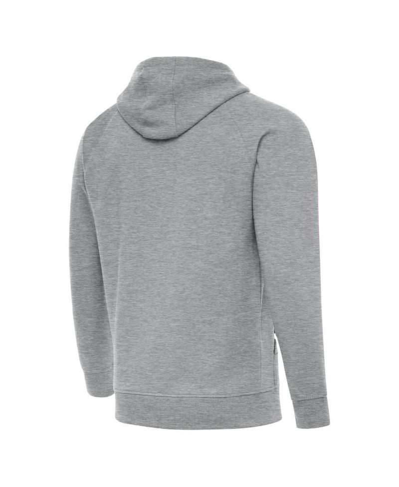 Men's Heather Gray Clemson Tigers Golfer Victory Pullover Hoodie