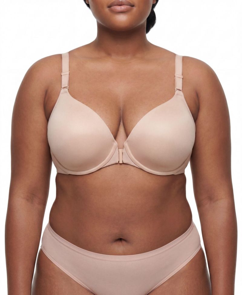 Women's Plus Size Perfect Coverage Lightly-Lined Smooth Front-Close Bra