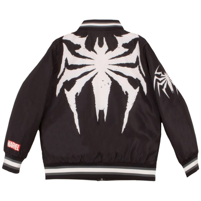 Boys Long Sleeve Zip Up Varsity Bomber Jacket
