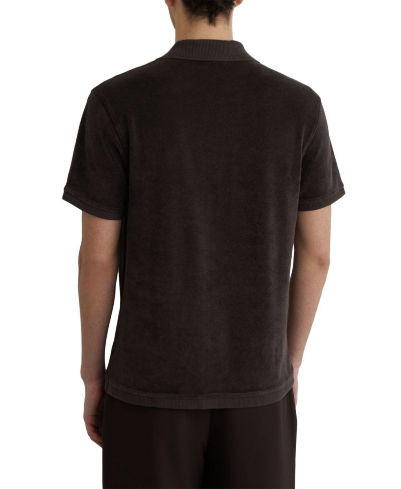 Men's Eden Cuban-Collar Short-Sleeve Cotton-Blend Towelling Shirt