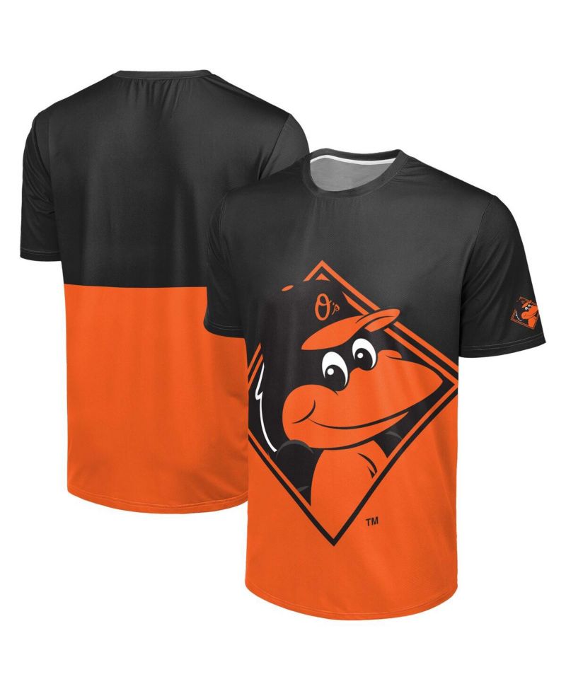 Men's Black/Orange Baltimore Orioles Big Logo Mascot T-Shirt