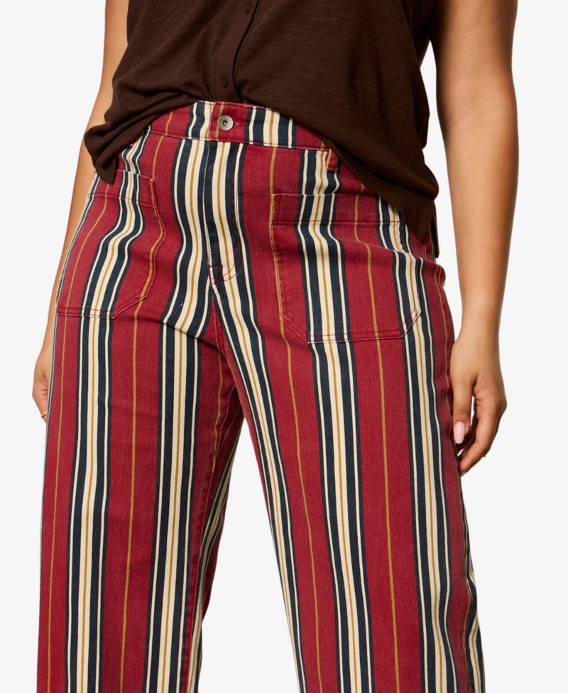 Petite Mid-Rise Wide-Leg Stretch Jeans