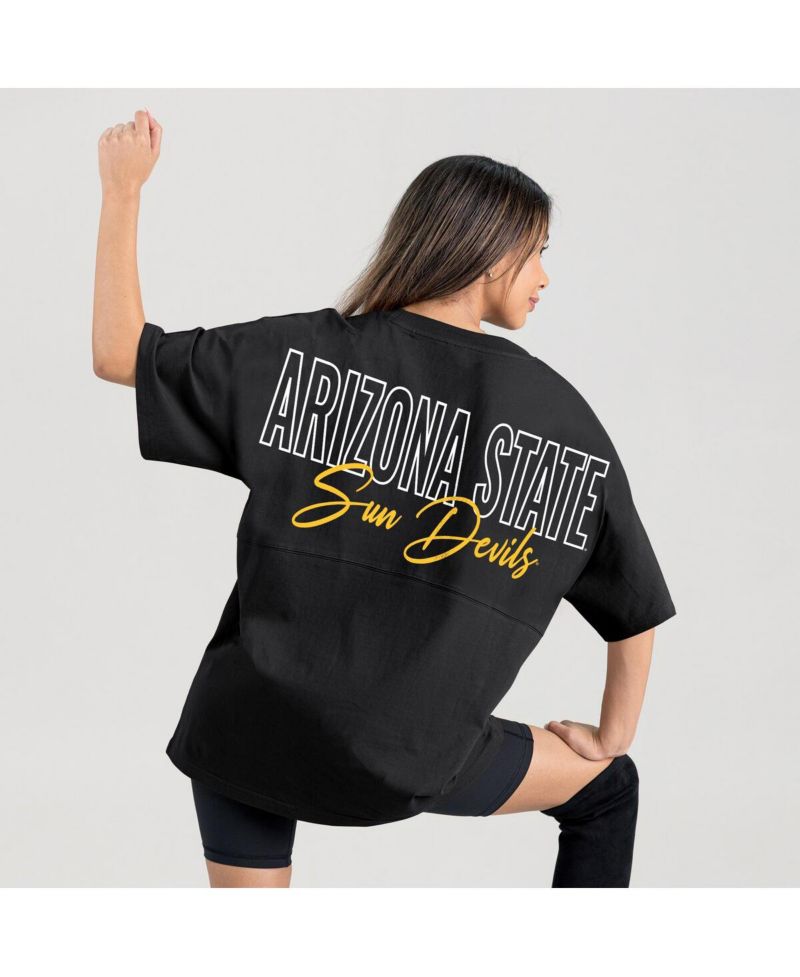 Women's Black Arizona State Sun Devils Oversized Back at Ya T-Shirt