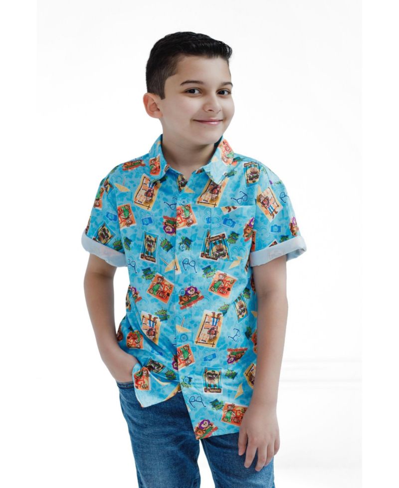 Toy Story Toddler Boy's (2T-5T) Short Sleeve Button-Down Shirt
