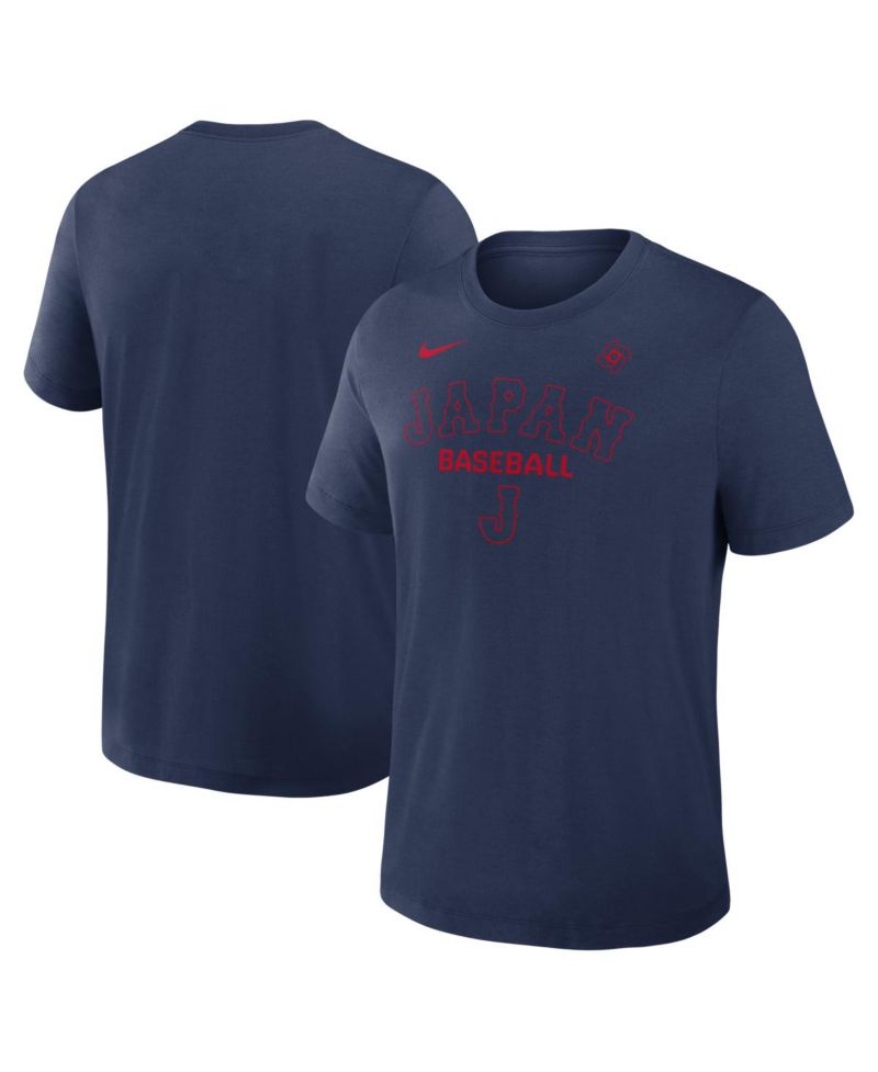 Men's Navy Japan Baseball 2026 World Baseball Classic Authentic Collection Early Work Dri-FIT Tri-Blend T-Shirt