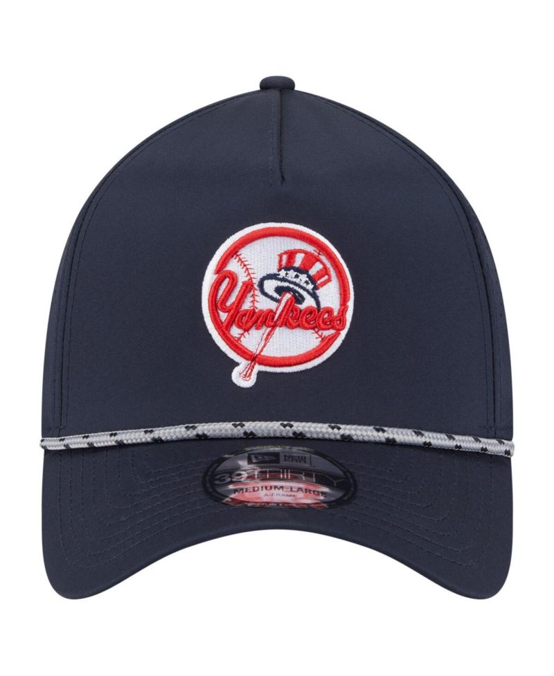 Men's Navy New York Yankees 39THIRTY A-Frame Perforated Flex Hat