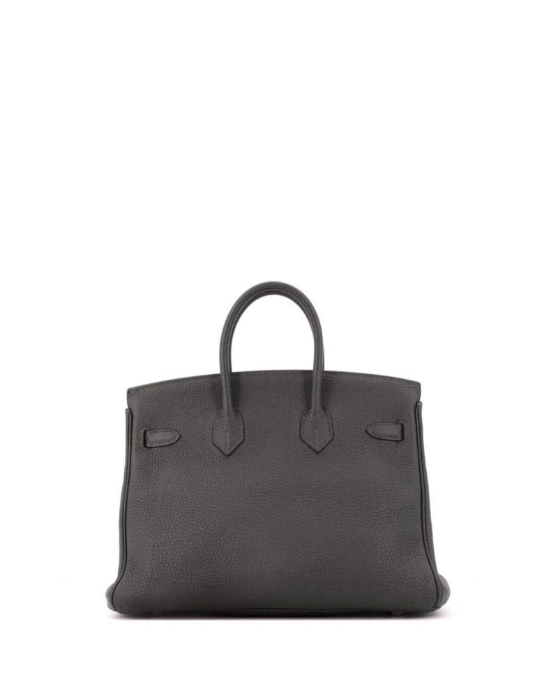 Pre-Owned Hermes Birkin 25 Handbag Green Togo with Palladium Hardware