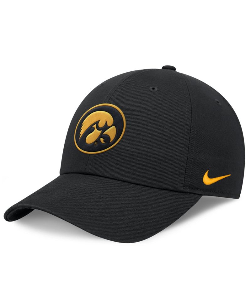 Men's Black Iowa Hawkeyes Club Dri-FIT Adjustable Hat