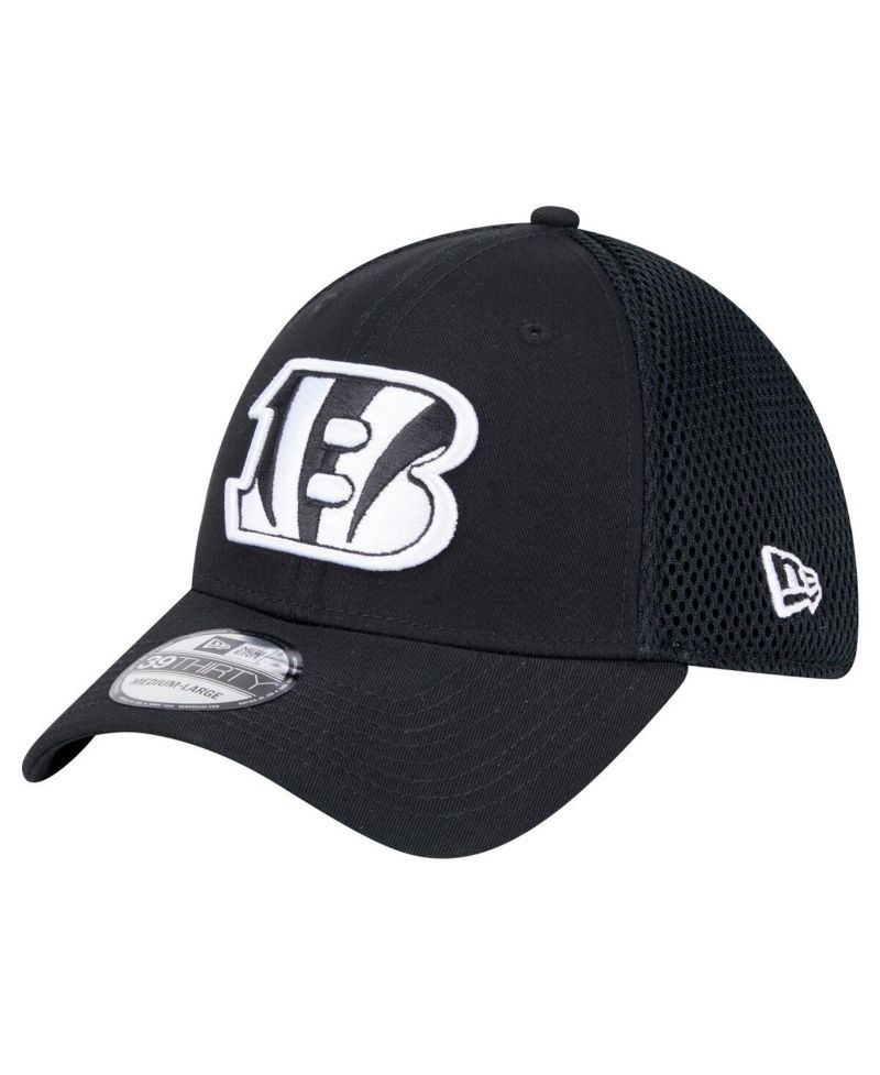 Men's Black Cincinnati Bengals Main Neo 39THIRTY Flex Hat