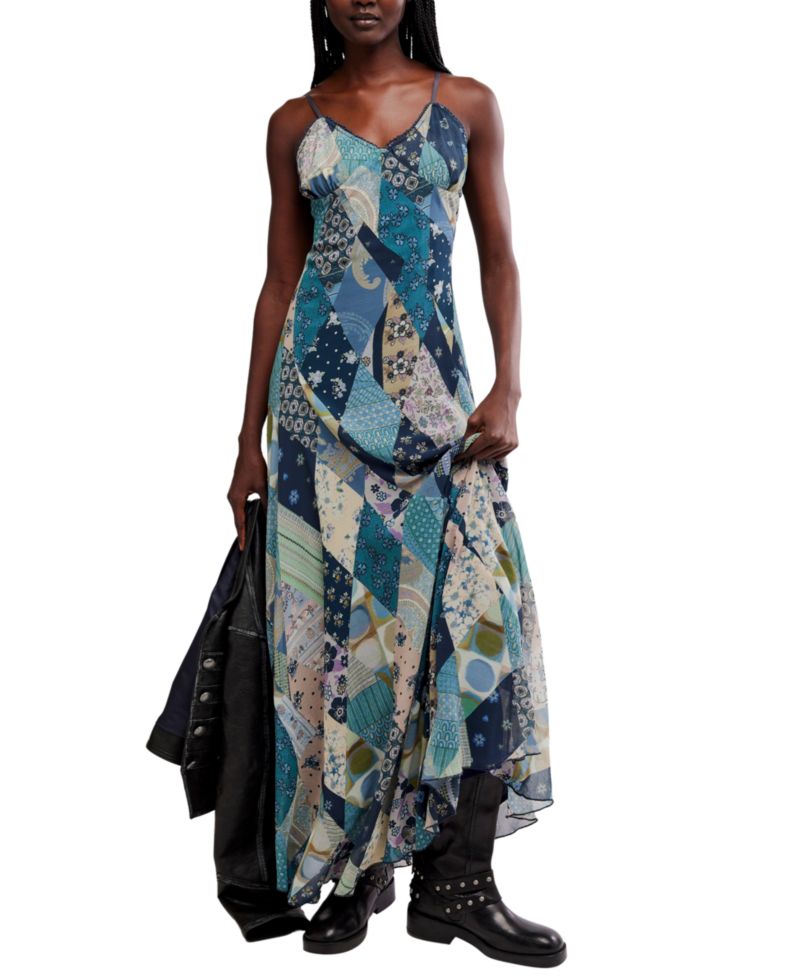 Women's Tis The Season Sweetheart Neckline Maxi Dress