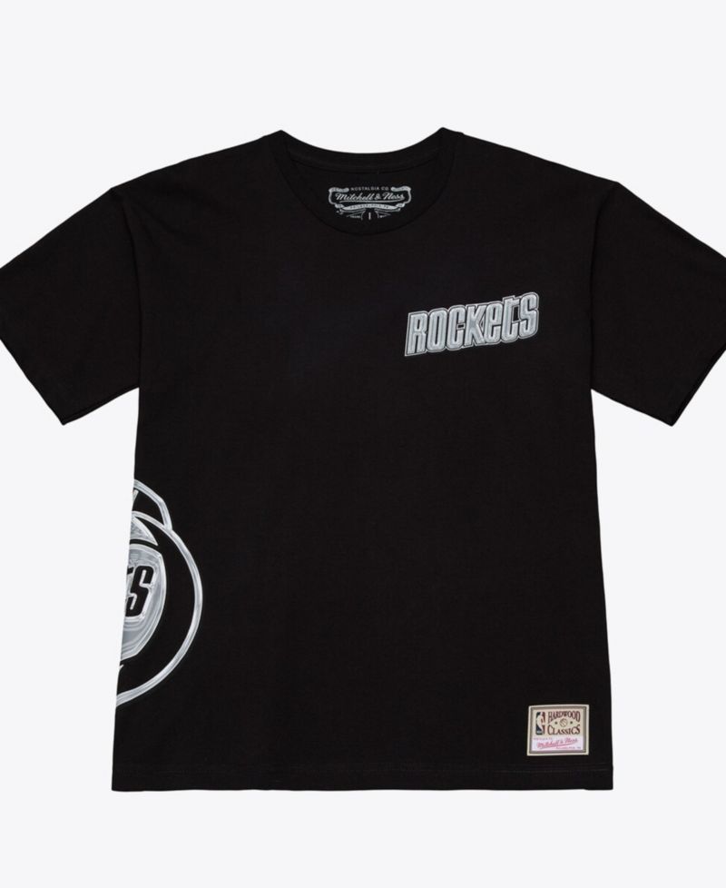 Men's Black Houston Rockets Chrome Heritage T-Shirt