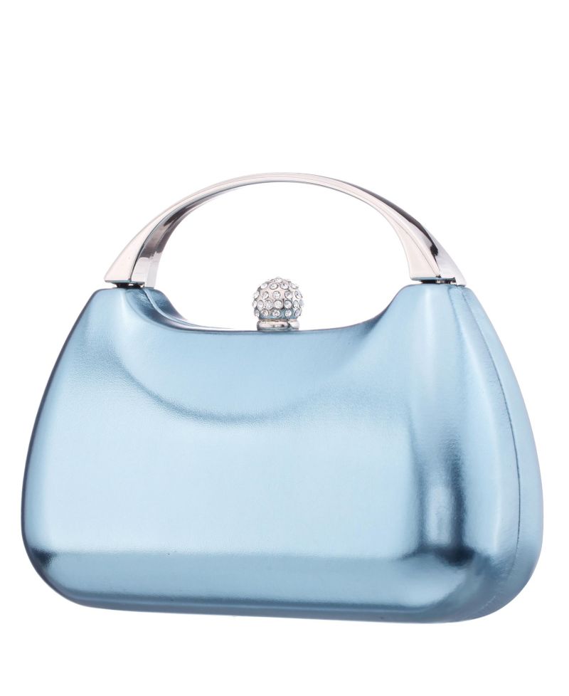 Minaudiere with Metal Handle Clutch