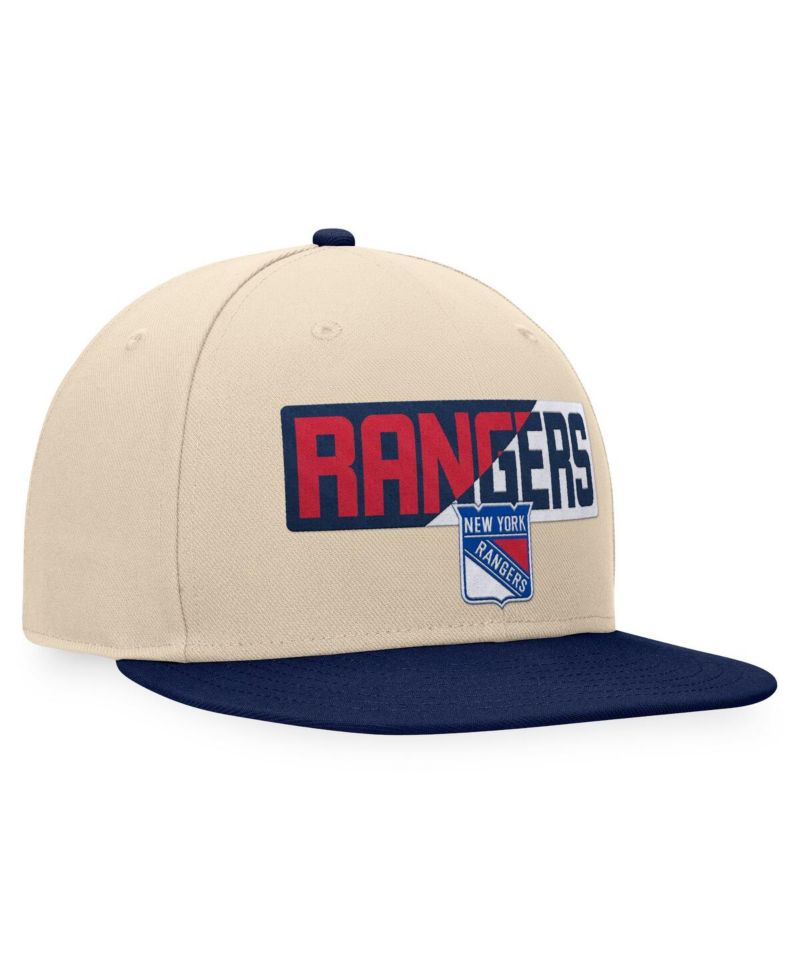 Men's Cream/Navy New York Rangers Goalaso Snapback Hat