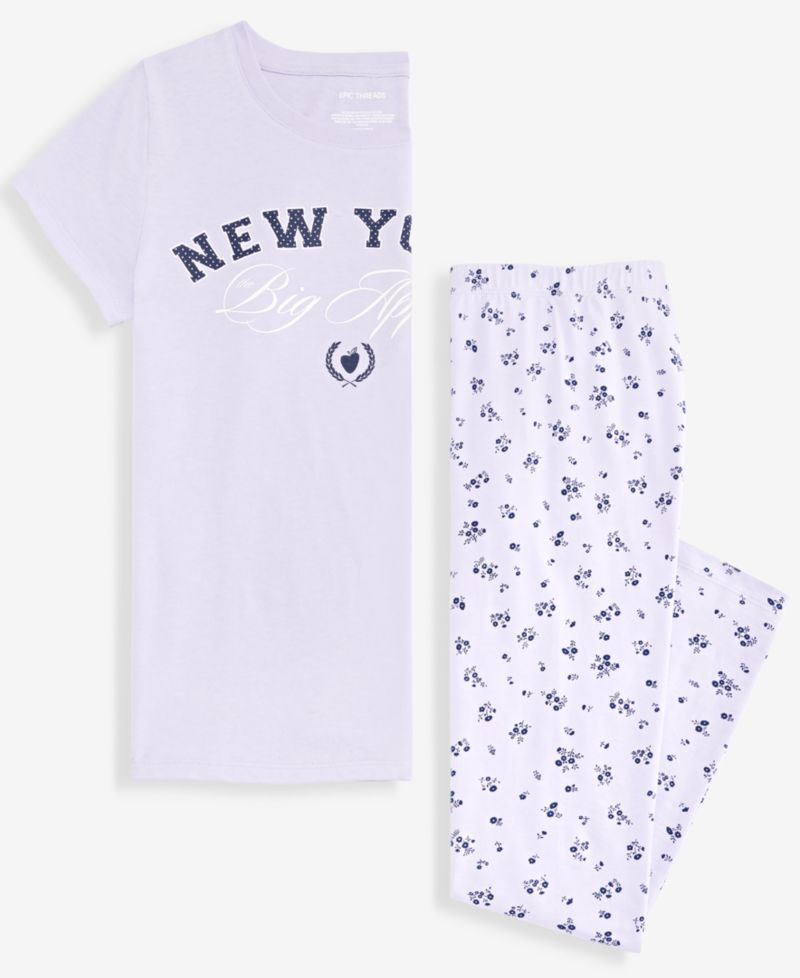 Girls' XS-XL Femme Floral-Print Leggings