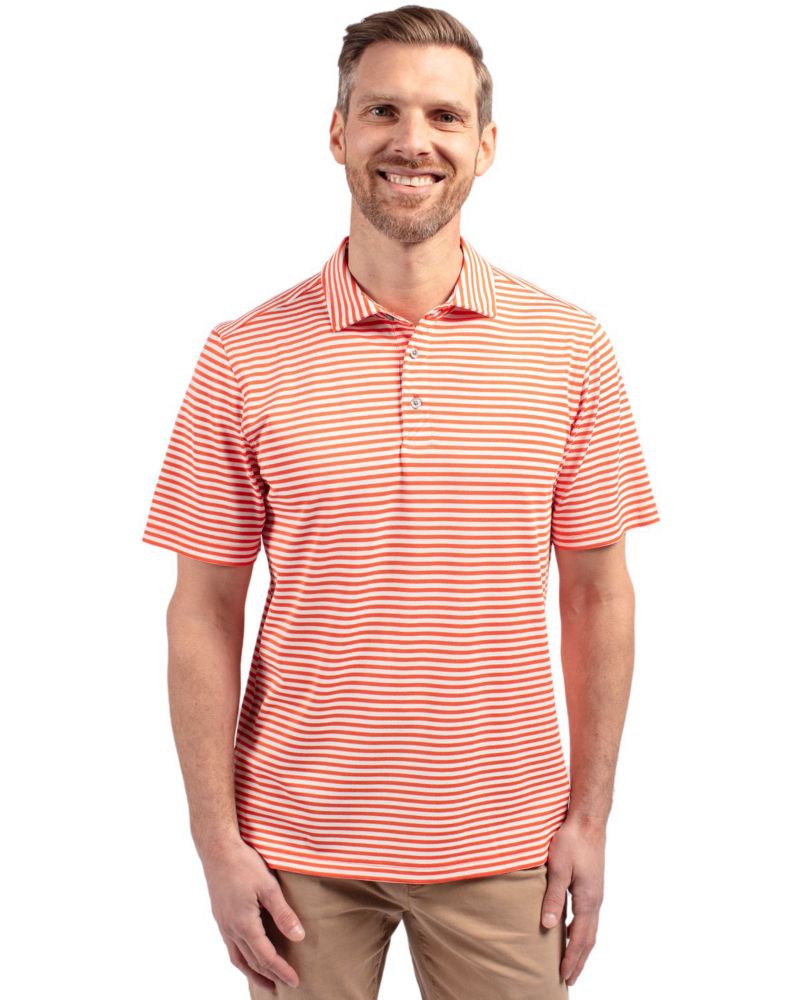 Men's Virtue Pique Stripe Short Sleeve Polo