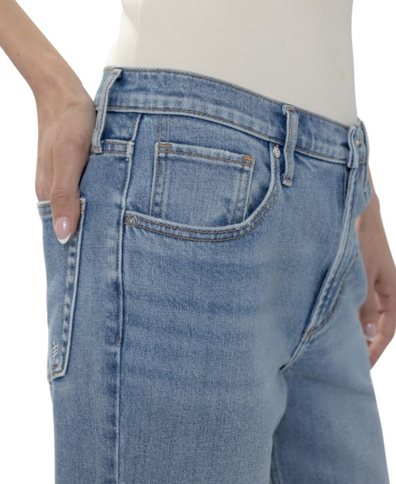 Women's Baggy Bootcut High-Rise Cotton-Blend Jeans