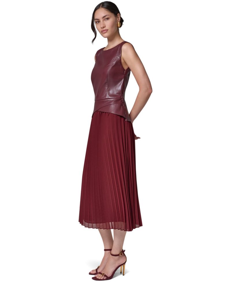 Women's A-Line Sleeveless Midi Dress