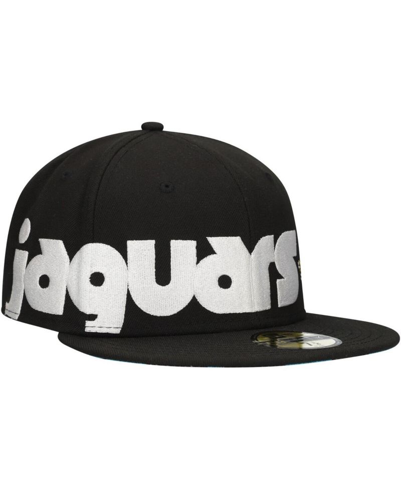 Men's Black Jacksonville Jaguars Checkered Undervisor 59FIFTY Fitted Hat