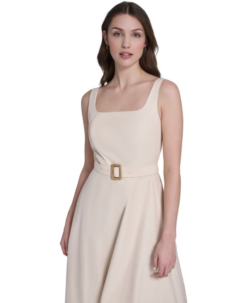 Women's Square Neck Midi Dress