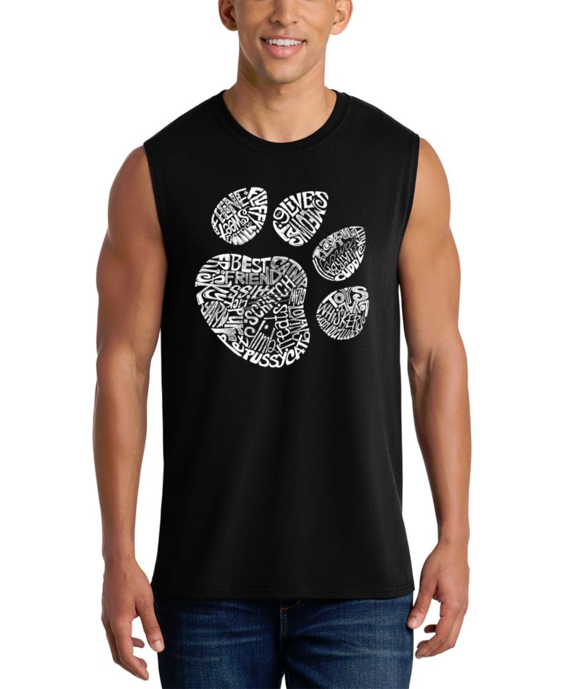 Men's Paw Print Graphic Tank Top