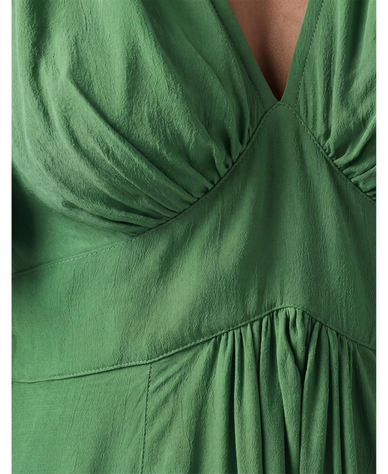 Women's Rosalie Angel Sleeve V-Neck Midi Dress