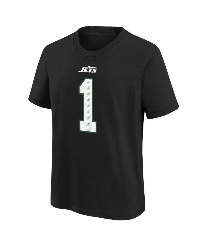 Big Boys and Girls Ahmad Sauce Gardner Black New York Jets Player Name & Number T-Shirt