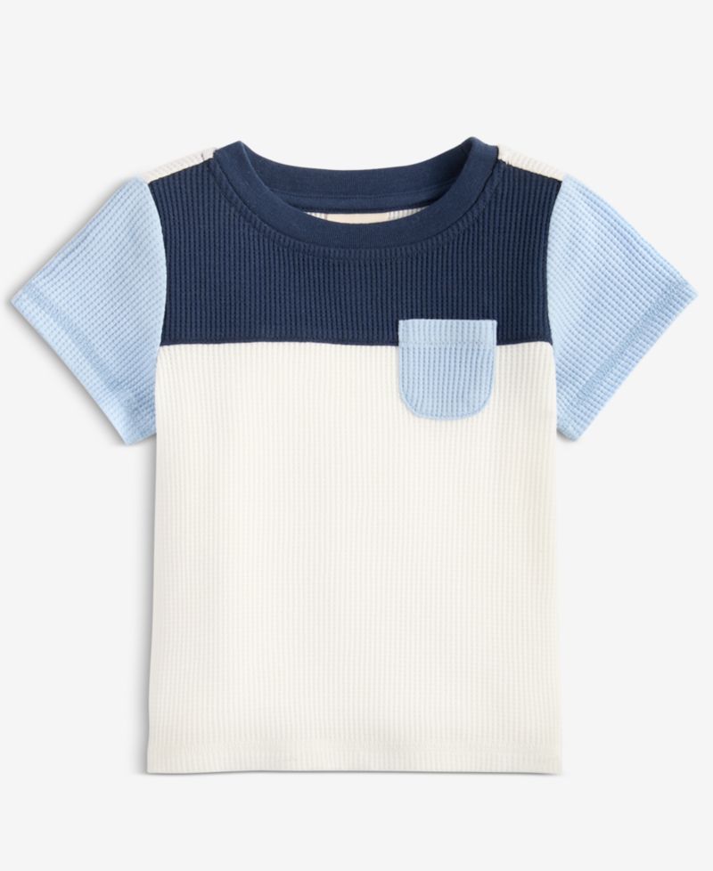 Baby Boys' 3M-24M Mix and Match Waffle Colorblocked T-Shirt