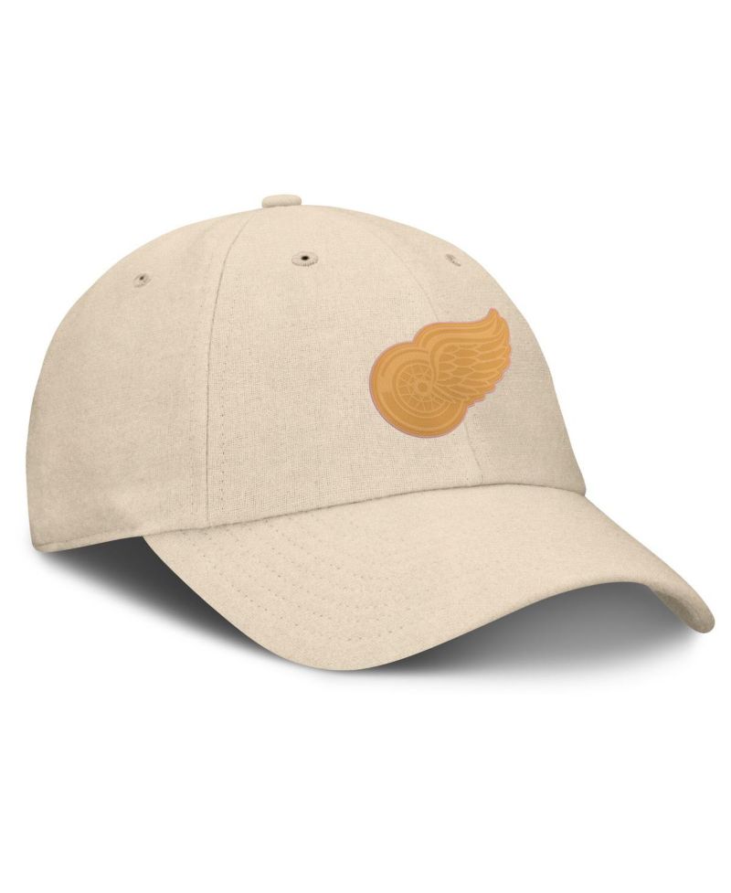 Men's Tan Detroit Red Wings Front Office Canvas Adjustable Hat