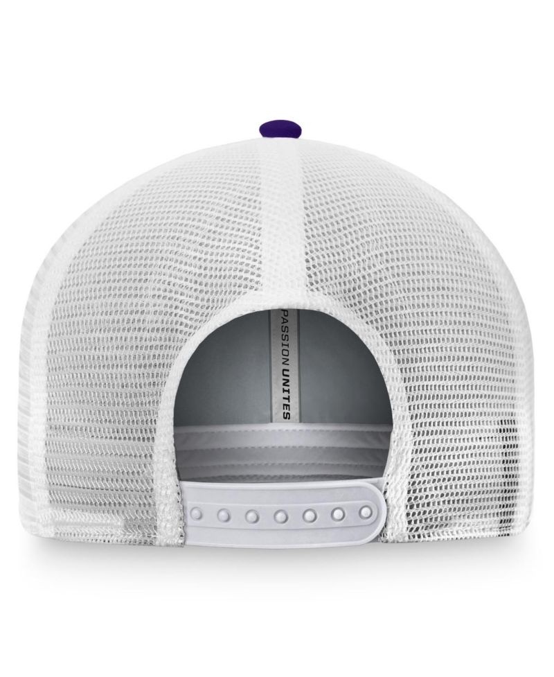 Men's Purple, White Kansas State Wildcats Breakout Trucker Snapback Hat