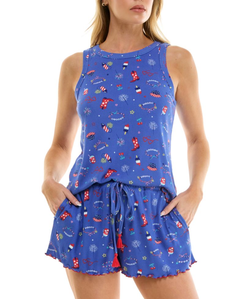 Women's Crewneck Top and Pull-On Shorts, 2-Piece Set