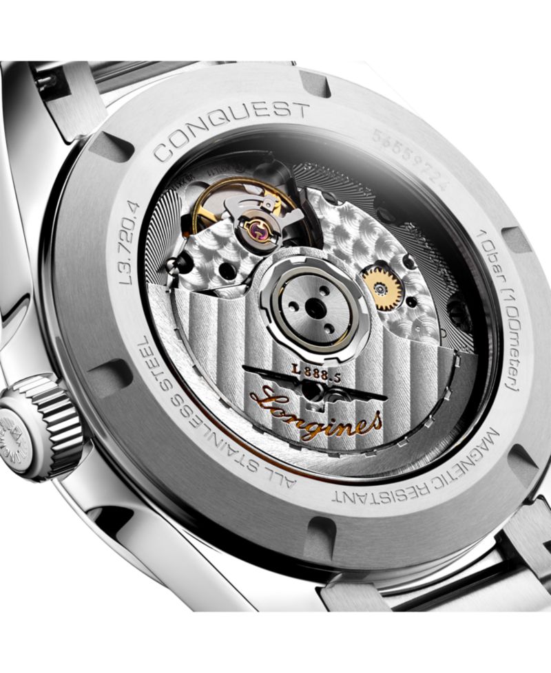 Men's Swiss Automatic Conquest Stainless Steel Bracelet Watch 38mm