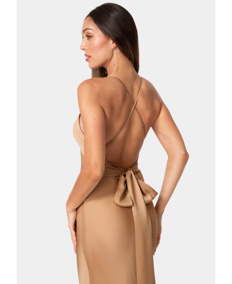Women's High-Low Tiered V-Neck Gown