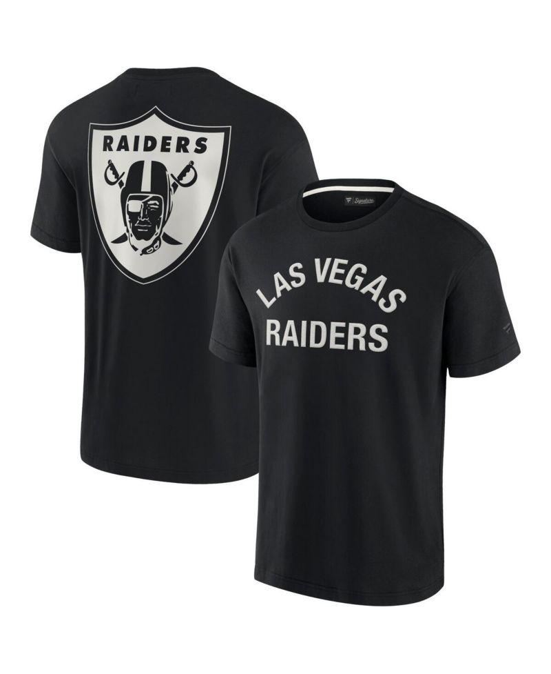 Men's and Women's Black Las Vegas Raiders Super Soft Short Sleeve T-shirt