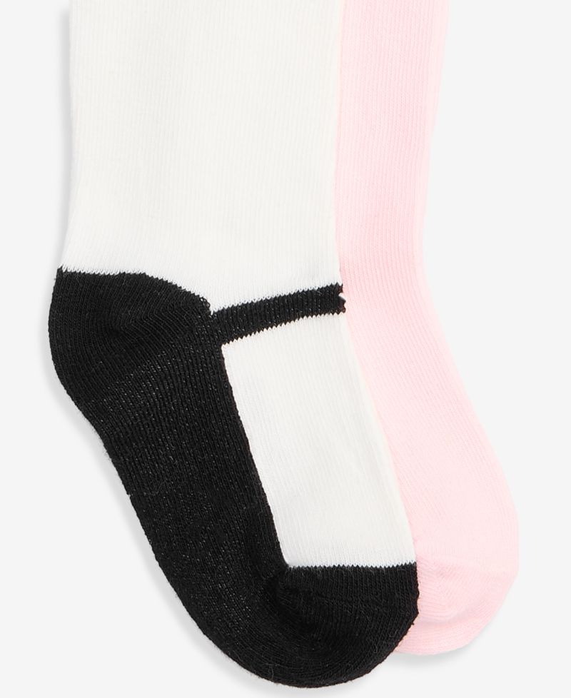 Baby Girls' 0M-24M Mary Jane Detail Stockings, 2-Pack