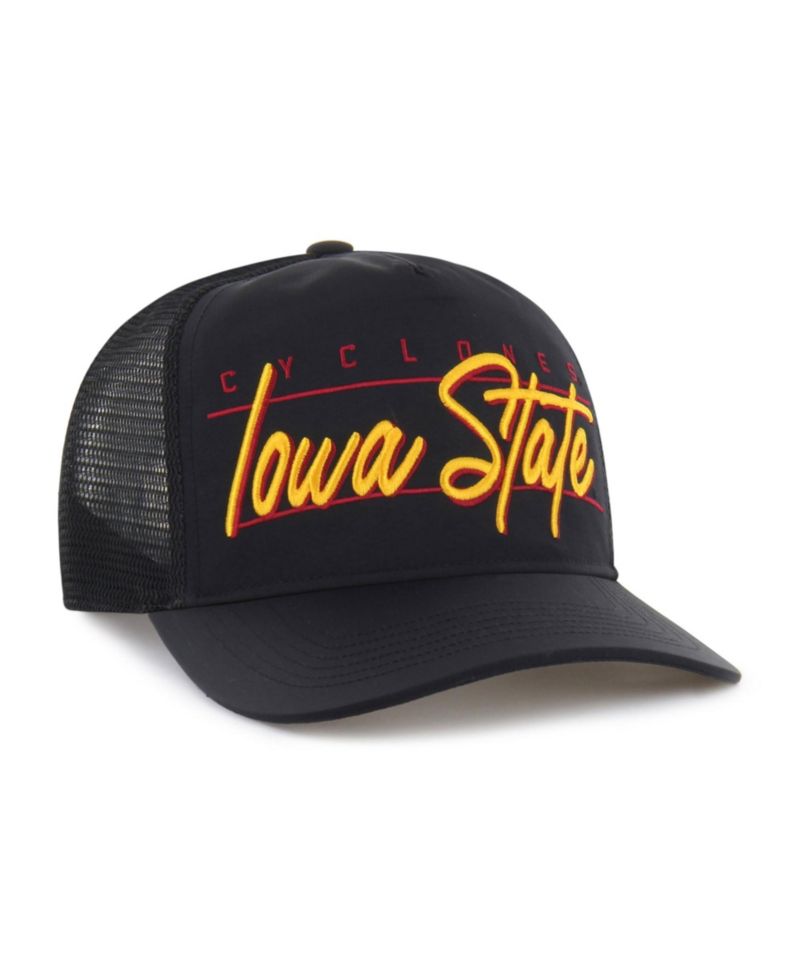 Men's and Women's '47 Black Iowa State Cyclones brrr&deg; Condor Mesh Hitch Adjustable Hat