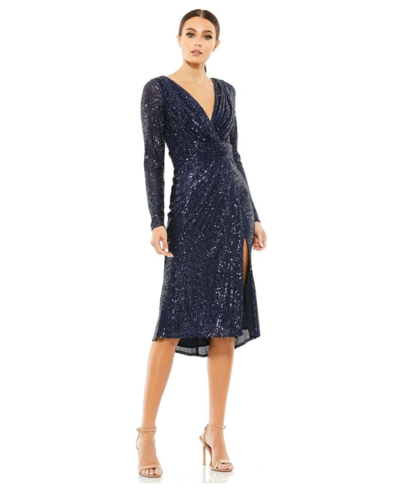 Women's Ieena Long Sleeve Sequined Midi Dress