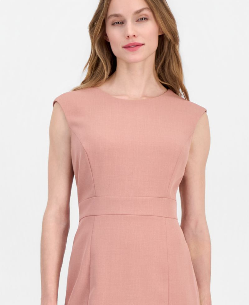 Petite Extended Cap Sleeve Sheath Dress