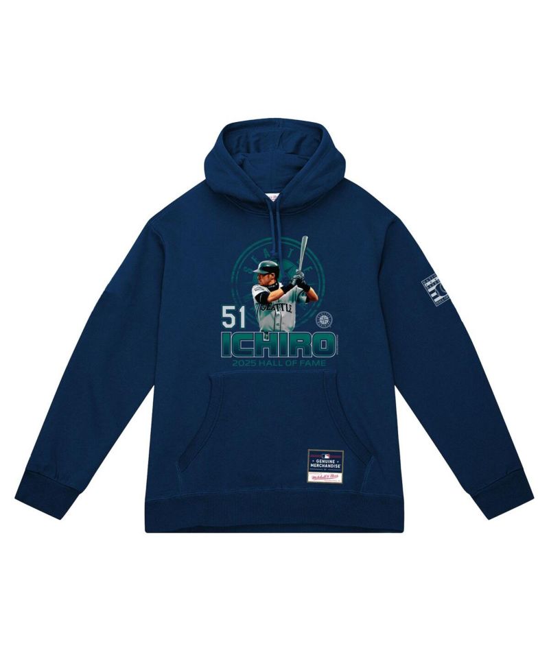 Men's Ichiro Suzuki Navy Seattle Mariners Hall of Fame Hitter Hoodie