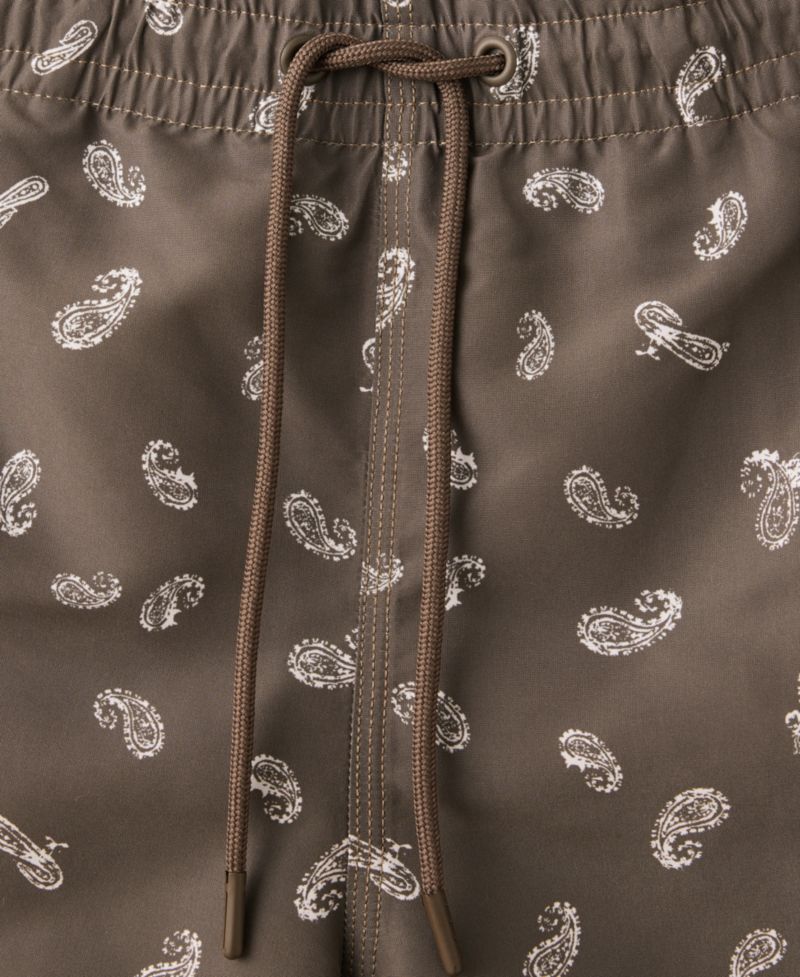 Men's Drawstring Printed Swimsuit