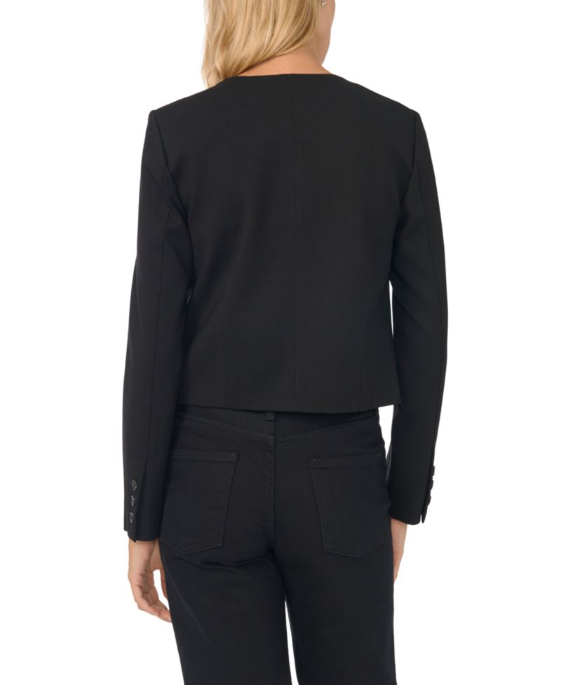 Women's Lady Long-Sleeve Cropped Patch-Pocket Jacket
