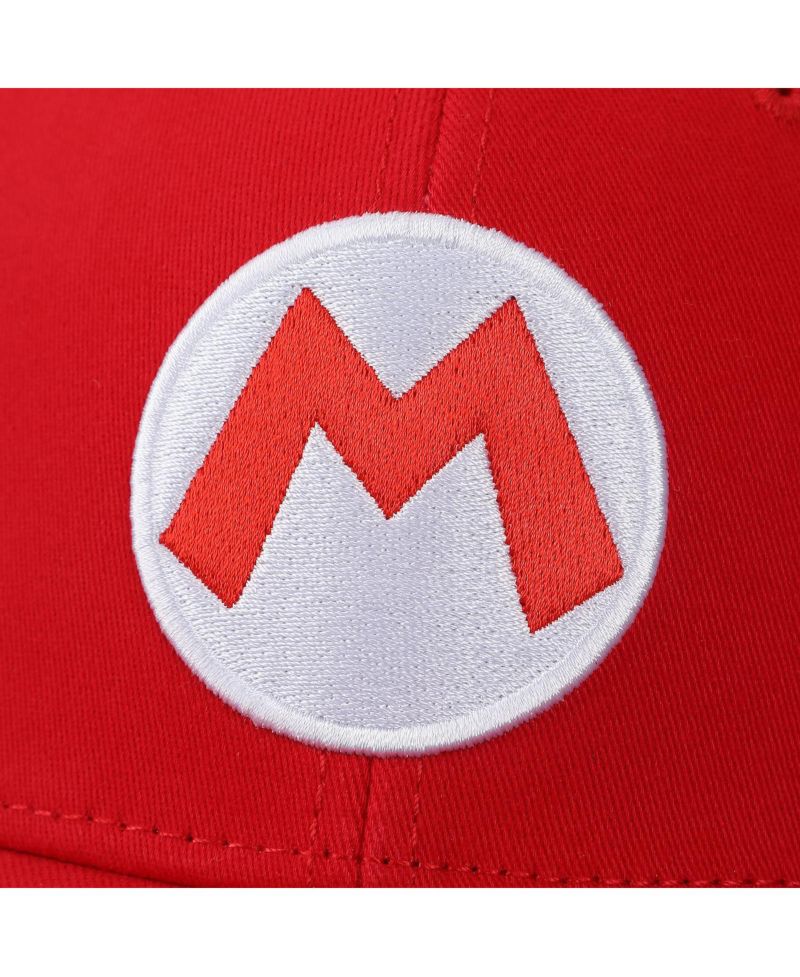 Men's Bros Mario Red Flex Fit Hat