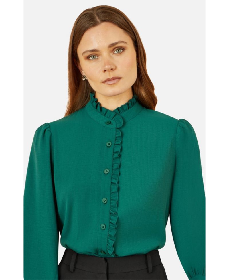 Women's Frill High Neck Shirt