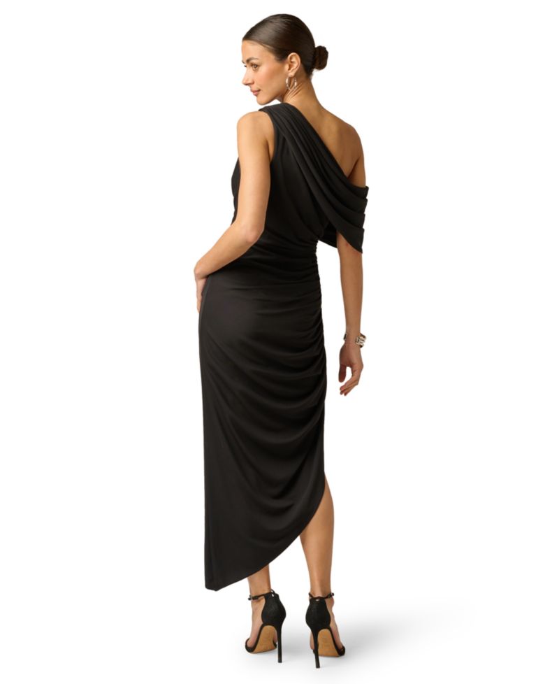 Women's One-Shoulder Ruched Long Dress